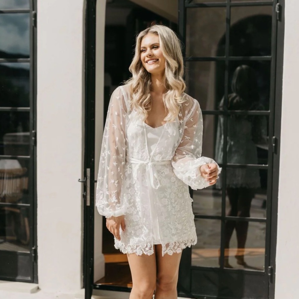 Lace Slip and Robe